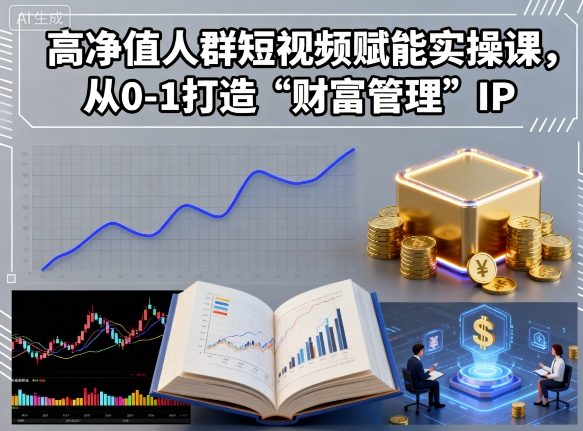 高净值人群短视频赋能实操课，从0-1打造“财富管理”IP客创社区-专注互联网轻资产资源整合与分享客创社区-专注互联网轻资产资源整合与分享
