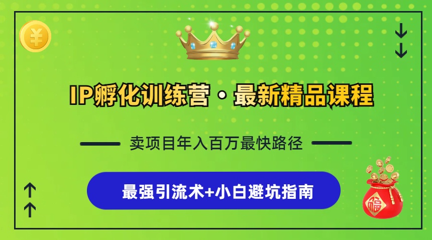 IP孵化训练营，知识付费全流程+最强引流术+小白避坑指南客创社区-专注互联网轻资产资源整合与分享客创社区-专注互联网轻资产资源整合与分享