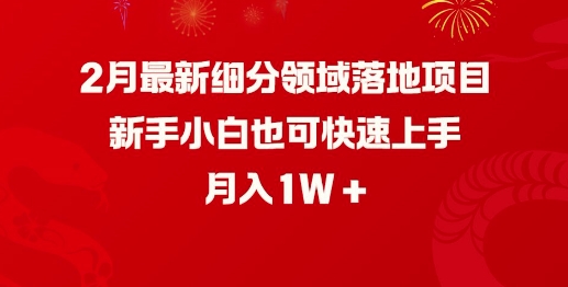 2月最新细分领域落地项目，新手小白也可快速上手，月入1W客创社区-专注互联网轻资产资源整合与分享客创社区-专注互联网轻资产资源整合与分享