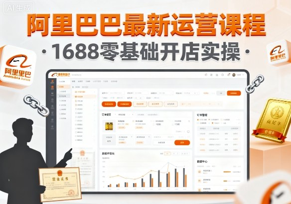 阿里巴巴最新运营课程，1688零基础开店实操客创社区-专注互联网轻资产资源整合与分享客创社区-专注互联网轻资产资源整合与分享