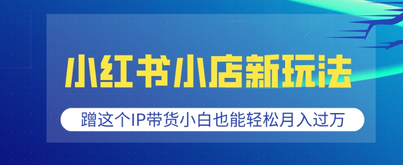 小红书小店新玩法，蹭这个IP带货，小白也能轻松月入过W【揭秘】客创社区-专注互联网轻资产资源整合与分享客创社区-专注互联网轻资产资源整合与分享