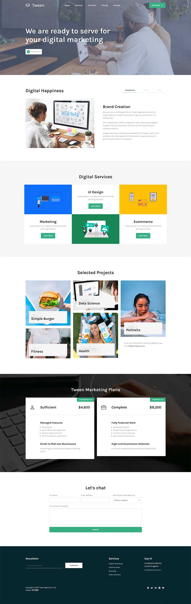 数字营销服务公司html5单页网页模板客创社区-专注互联网轻资产资源整合与分享客创社区-专注互联网轻资产资源整合与分享