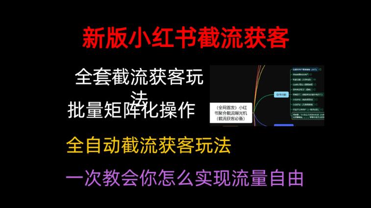 小红薯聚合截流曝光炮机，全套截流获客玩法，自热/截流神器客创社区-专注互联网轻资产资源整合与分享客创社区-专注互联网轻资产资源整合与分享