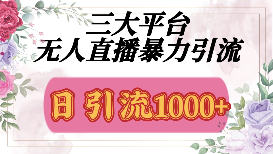 三大平台无人直播引流，吸引精准创业粉，保姆级教学客创社区-专注互联网轻资产资源整合与分享客创社区-专注互联网轻资产资源整合与分享