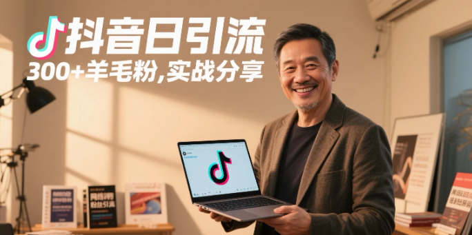 抖音日引300+羊毛粉，实战分享客创社区-专注互联网轻资产资源整合与分享客创社区-专注互联网轻资产资源整合与分享
