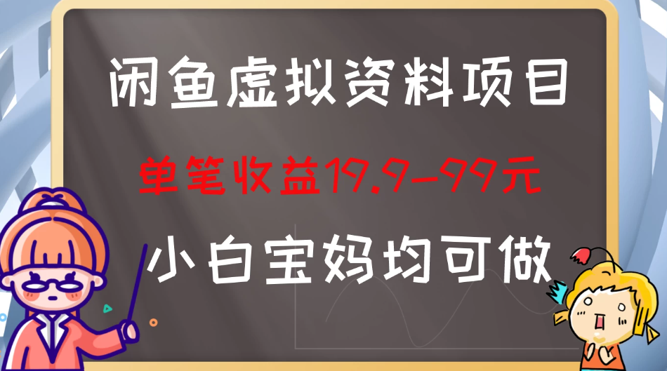 闲鱼虚拟资料项目，新手友好，长期盈利，单笔收益100+客创社区-专注互联网轻资产资源整合与分享客创社区-专注互联网轻资产资源整合与分享