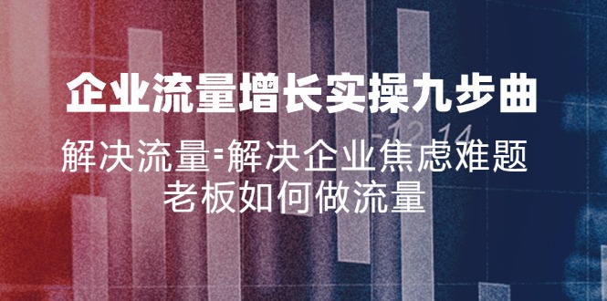 企业流量增长实战九步曲，解决流量=解决企业焦虑难题，老板如何做流量客创社区-专注互联网轻资产资源整合与分享客创社区-专注互联网轻资产资源整合与分享