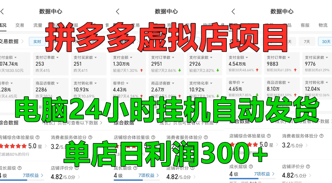 拼多多虚拟店项目，电脑挂机自动发货客创社区-专注互联网轻资产资源整合与分享客创社区-专注互联网轻资产资源整合与分享