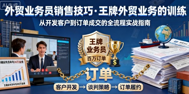 外贸业务员销售技巧，王牌外贸业务的训练客创社区-专注互联网轻资产资源整合与分享客创社区-专注互联网轻资产资源整合与分享