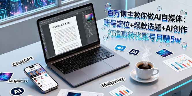 百万博主教你做AI自媒体：账号定位+爆款选题+AI创作 打造高转化账号月赚5w客创社区-专注互联网轻资产资源整合与分享客创社区-专注互联网轻资产资源整合与分享