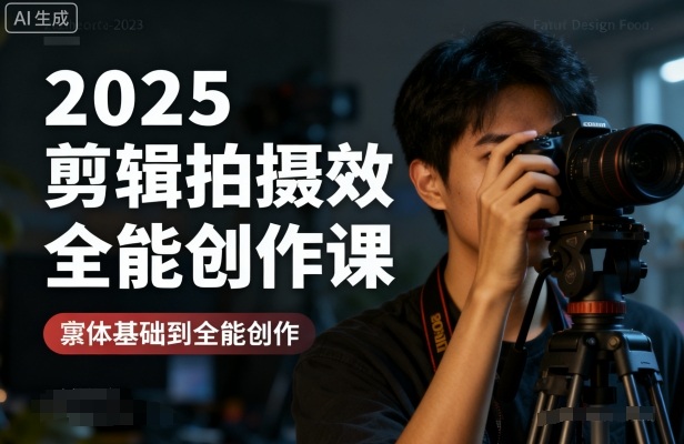 2025剪辑拍摄特效全能创作课，零基础到全能创作客创社区-专注互联网轻资产资源整合与分享客创社区-专注互联网轻资产资源整合与分享