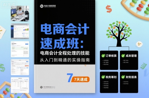 电商会计速成班，电商会计全程处理的技能客创社区-专注互联网轻资产资源整合与分享客创社区-专注互联网轻资产资源整合与分享