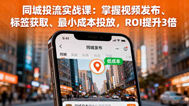同城投流实战课：掌握视频发布、标签获取、最小成本投放，ROI提升3倍客创社区-专注互联网轻资产资源整合与分享客创社区-专注互联网轻资产资源整合与分享