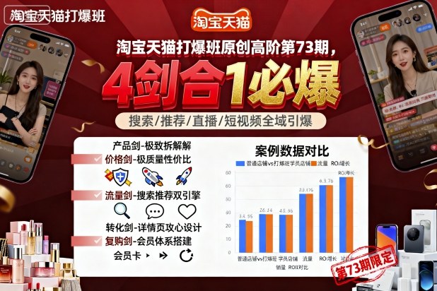淘宝天猫打爆班原创高阶第73期，4剑合1必爆客创社区-专注互联网轻资产资源整合与分享客创社区-专注互联网轻资产资源整合与分享