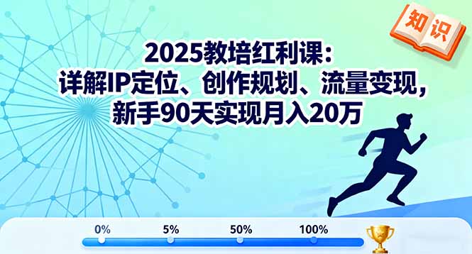 2025教培红利课：详解IP定位、创作规划、流量变现，新手90天实现月入20万客创社区-专注互联网轻资产资源整合与分享客创社区-专注互联网轻资产资源整合与分享