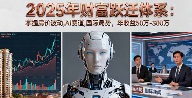 2025年财富跃迁体系：掌握房价波动,AI赛道,国际局势，年收益50万-300万客创社区-专注互联网轻资产资源整合与分享客创社区-专注互联网轻资产资源整合与分享