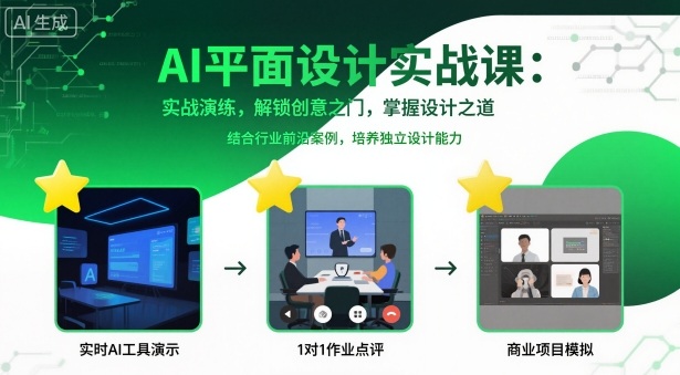 AI平面设计实战课，实战演练，解锁创意之门，掌握设计之道客创社区-专注互联网轻资产资源整合与分享客创社区-专注互联网轻资产资源整合与分享