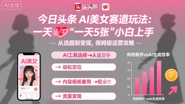 今日头条AI美女赛道玩法，一天轻松5张，小白轻松上手客创社区-专注互联网轻资产资源整合与分享客创社区-专注互联网轻资产资源整合与分享