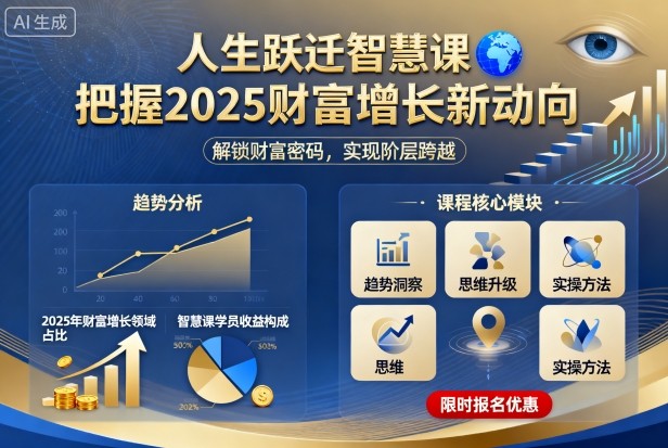 人生跃迁智慧课，把据2025财富增长新动向客创社区-专注互联网轻资产资源整合与分享客创社区-专注互联网轻资产资源整合与分享
