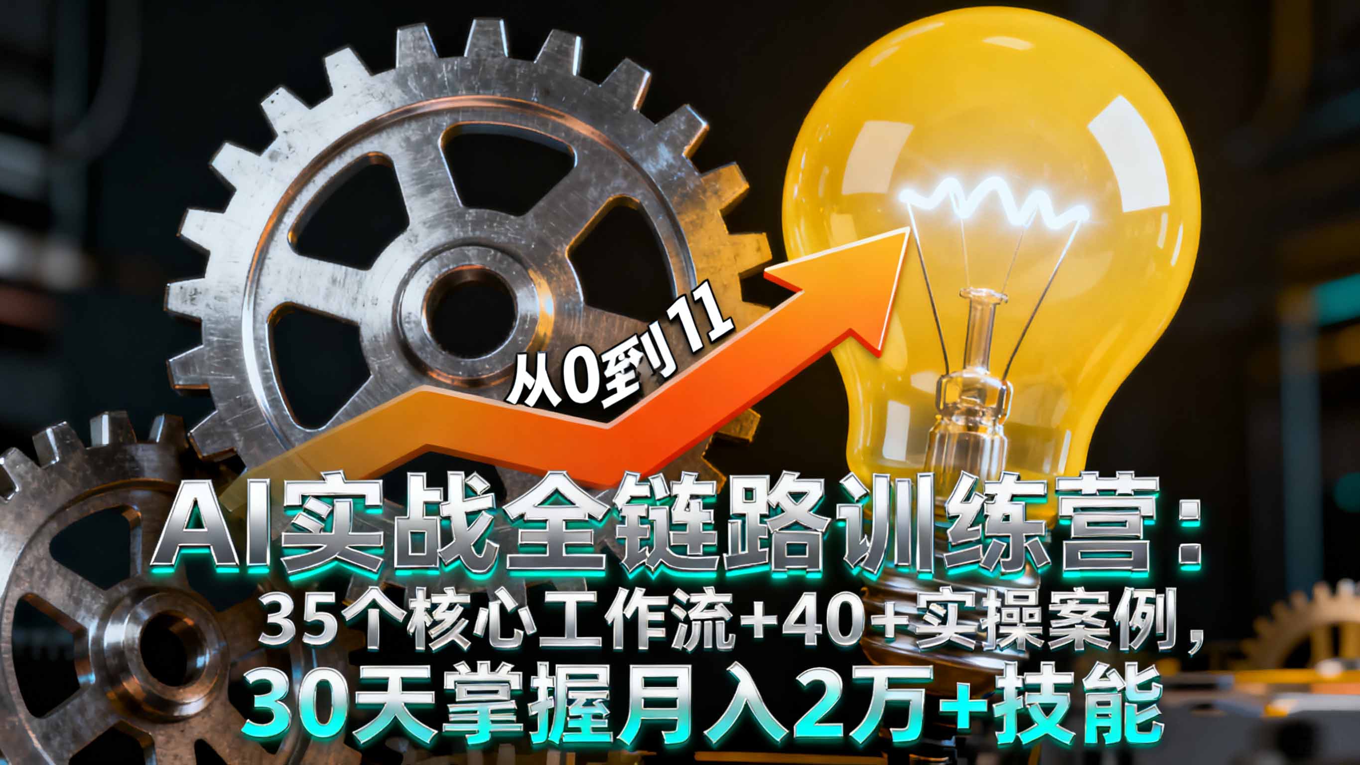 AI实战全链路训练营：35个核心工作流+40+实操案例，30天掌握月入2万+技能客创社区-专注互联网轻资产资源整合与分享客创社区-专注互联网轻资产资源整合与分享