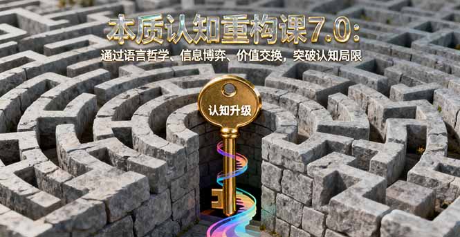 本质认知重构课7.0：通过语言哲学、信息博弈、价值交换，突破认知局限客创社区-专注互联网轻资产资源整合与分享客创社区-专注互联网轻资产资源整合与分享