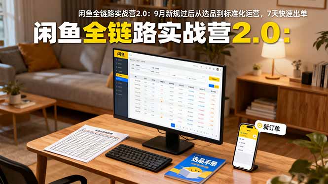 闲鱼全链路实战营2.0：9月新规过后从选品到标准化运营，7天快速出单客创社区-专注互联网轻资产资源整合与分享客创社区-专注互联网轻资产资源整合与分享