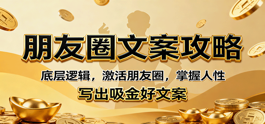 朋友圈文案攻略：底层逻辑，激活朋友圈，掌握人性，写出吸金好文案客创社区-专注互联网轻资产资源整合与分享客创社区-专注互联网轻资产资源整合与分享