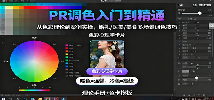 PR调色入门到精通：从色彩理论到案例实操，婚礼/医美/美食多场景调色技巧客创社区-专注互联网轻资产资源整合与分享客创社区-专注互联网轻资产资源整合与分享