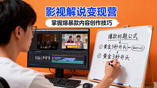 影视解说变现营：通过30+实战案例爆款内容创作技巧，掌握影视解说盈利密码客创社区-专注互联网轻资产资源整合与分享客创社区-专注互联网轻资产资源整合与分享