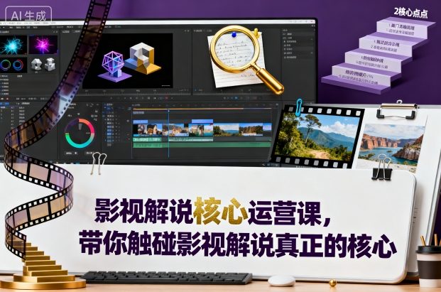 影视解说核心运营课，带你触碰影视解说真正的核心客创社区-专注互联网轻资产资源整合与分享客创社区-专注互联网轻资产资源整合与分享
