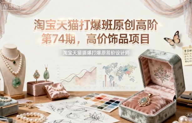淘宝天猫打爆班原创高阶第74期，高价饰品项目客创社区-专注互联网轻资产资源整合与分享客创社区-专注互联网轻资产资源整合与分享