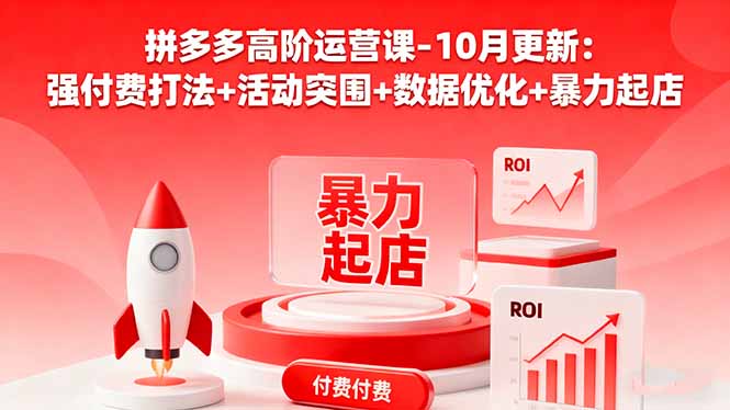 拼多多高阶运营课-10月更新：强付费打法+活动突围+数据优化+暴力起店客创社区-专注互联网轻资产资源整合与分享客创社区-专注互联网轻资产资源整合与分享