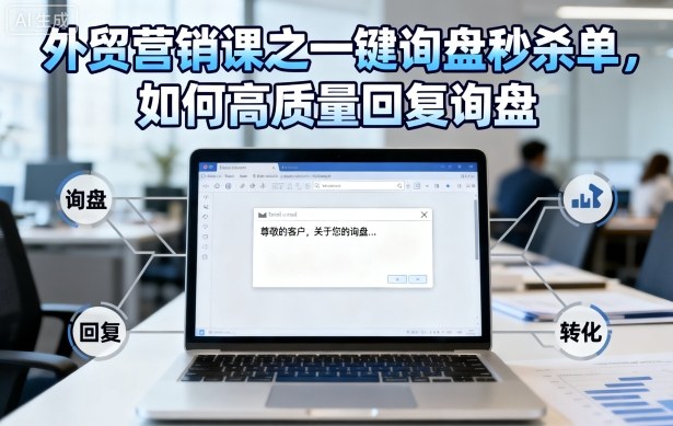外贸营销课之一键询盘秒杀单，如何高质量回复询盘客创社区-专注互联网轻资产资源整合与分享客创社区-专注互联网轻资产资源整合与分享