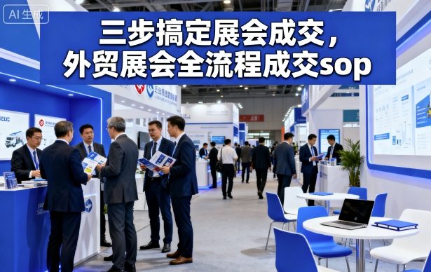 三步搞定展会成交，外贸展会全流程成交sop客创社区-专注互联网轻资产资源整合与分享客创社区-专注互联网轻资产资源整合与分享