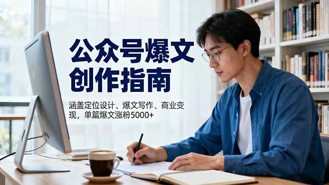 公众号爆文创作指南，涵盖定位设计+爆文写作+商业变现，单篇爆文涨粉5000+客创社区-专注互联网轻资产资源整合与分享客创社区-专注互联网轻资产资源整合与分享