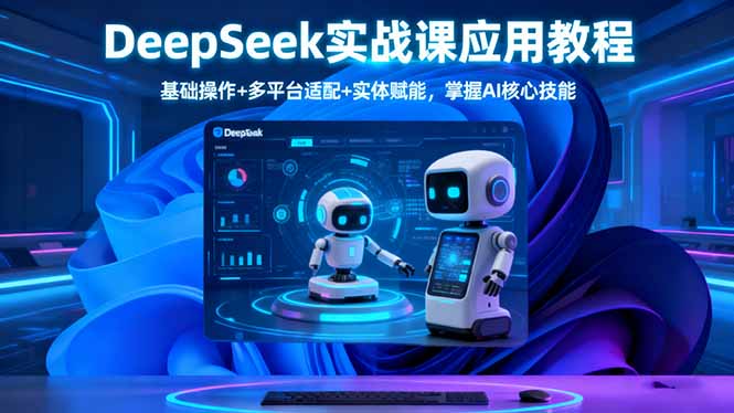 DeepSeek实战课应用教程、基础操作+多平台适配+实体赋能，掌握AI核心技能客创社区-专注互联网轻资产资源整合与分享客创社区-专注互联网轻资产资源整合与分享