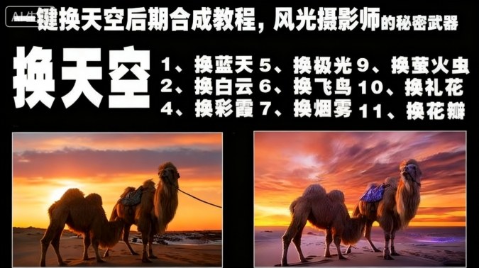 一键换天空后期合成教程，风光摄影师的秘密武器客创社区-专注互联网轻资产资源整合与分享客创社区-专注互联网轻资产资源整合与分享