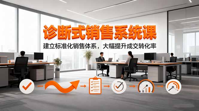 诊断式销售系统课，建立标准化销售体系，大幅提升成交转化率客创社区-专注互联网轻资产资源整合与分享客创社区-专注互联网轻资产资源整合与分享