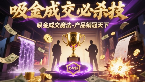 吸金成交必杀技，吸金成交魔法-产品销冠天下客创社区-专注互联网轻资产资源整合与分享客创社区-专注互联网轻资产资源整合与分享
