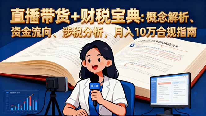 直播带货+财税宝典：概念解析、资金流向、涉税分析，月入10万合规指南-泡泡网赚