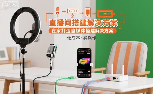 直播间搭建解决方案，在家打造自媒体搭建解决方案客创社区-专注互联网轻资产资源整合与分享客创社区-专注互联网轻资产资源整合与分享
