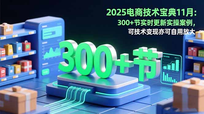 2025电商技术宝典11月：200+节实时更新实操案例，可技术变现亦可自用放大客创社区-专注互联网轻资产资源整合与分享客创社区-专注互联网轻资产资源整合与分享