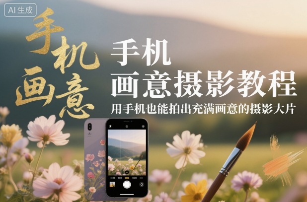 手机画意摄影教程，用手机也能拍出充满画意的摄影大片客创社区-专注互联网轻资产资源整合与分享客创社区-专注互联网轻资产资源整合与分享