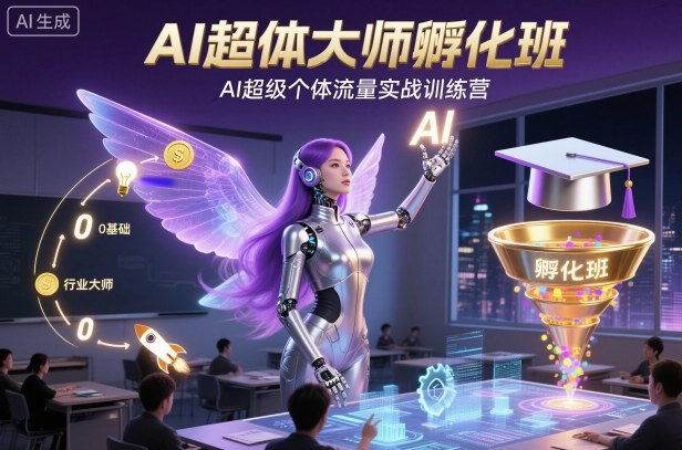 AI超体大师孵化班，AI超级个体流量实战训练营客创社区-专注互联网轻资产资源整合与分享客创社区-专注互联网轻资产资源整合与分享