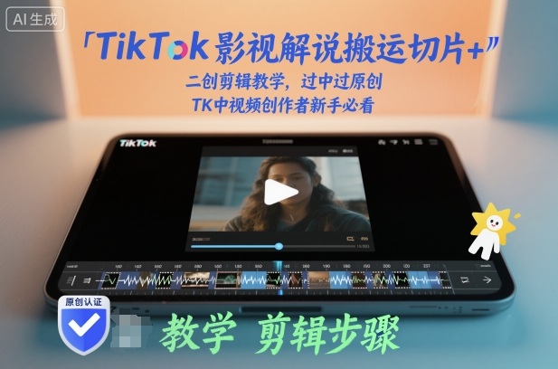 TikTok影视解说搬运切片+二创剪辑教学，过中过原创，TK中视频创作者新手必看客创社区-专注互联网轻资产资源整合与分享客创社区-专注互联网轻资产资源整合与分享
