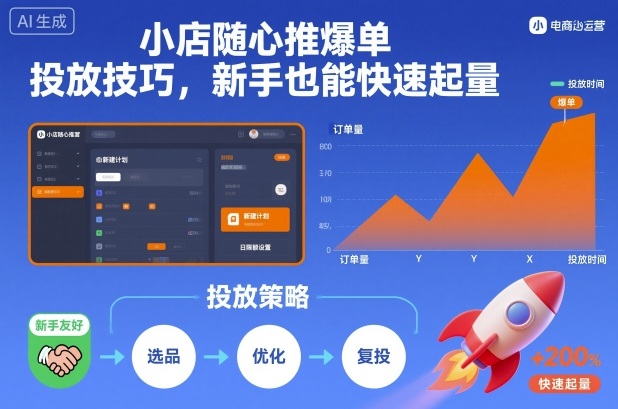 小店随心推爆单投放技巧，新手也能快速起量客创社区-专注互联网轻资产资源整合与分享客创社区-专注互联网轻资产资源整合与分享