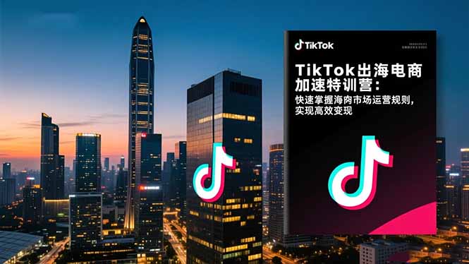 TikTok出海电商加速特训营：快速掌握海外市场运营规则，实现高效变现客创社区-专注互联网轻资产资源整合与分享客创社区-专注互联网轻资产资源整合与分享
