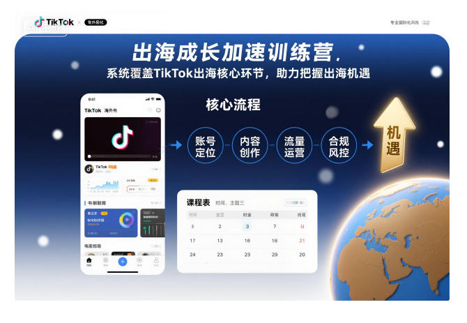 出海成长加速训练营，系统覆盖TikTok出海核心环节，助力把握出海机遇(更新)客创社区-专注互联网轻资产资源整合与分享客创社区-专注互联网轻资产资源整合与分享
