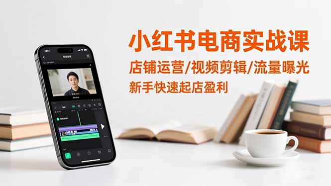 小红书电商实战课：店铺运营/视频剪辑/流量曝光，新手快速起店盈利客创社区-专注互联网轻资产资源整合与分享客创社区-专注互联网轻资产资源整合与分享