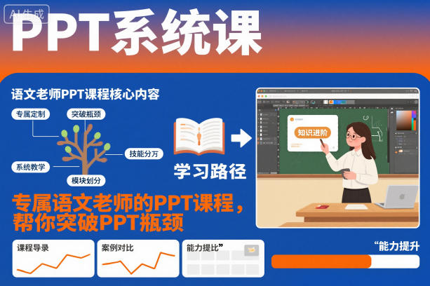 PPT系统课，专属语文老师的PPT课程，帮你突破PPT瓶颈客创社区-专注互联网轻资产资源整合与分享客创社区-专注互联网轻资产资源整合与分享